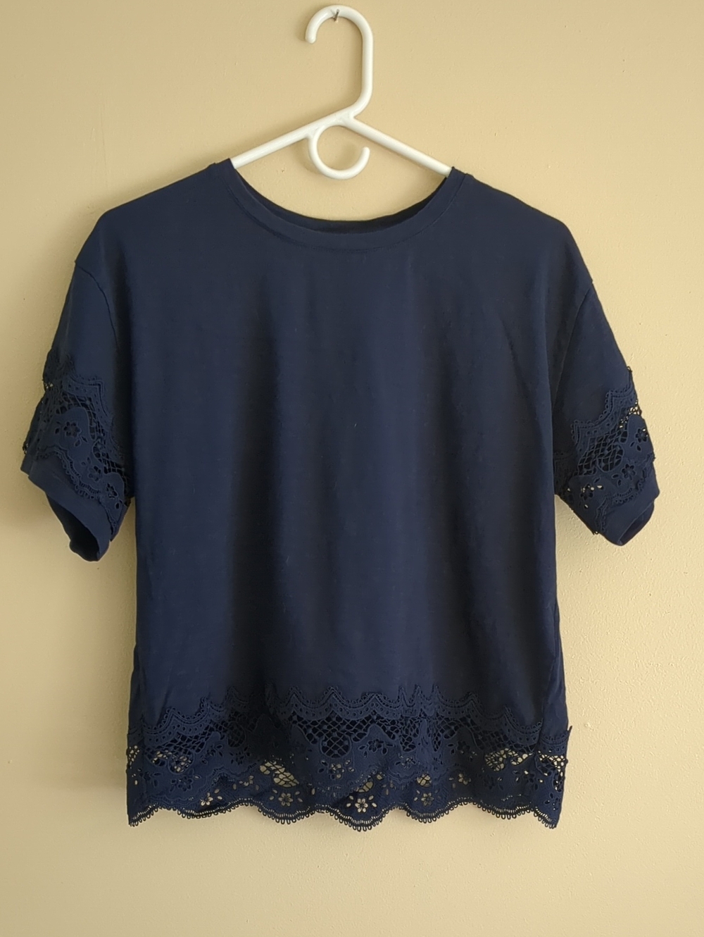 XS Lands' End Blue Shirt Cotton Top